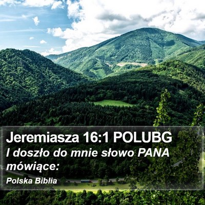 Jeremiasza 16:1 POLUBG Bible Verse Image