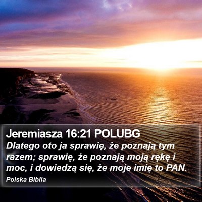Jeremiasza 16:21 POLUBG Bible Verse Image