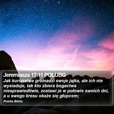 Jeremiasza 17:11 POLUBG Bible Verse Image