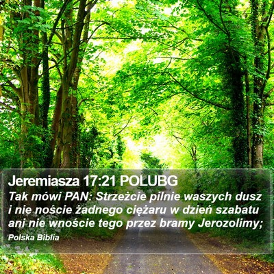 Jeremiasza 17:21 POLUBG Bible Verse Image
