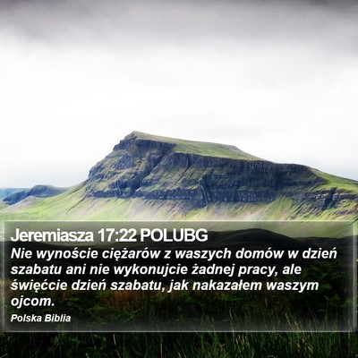 Jeremiasza 17:22 POLUBG Bible Verse Image