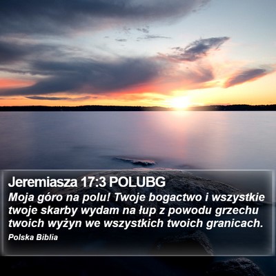 Jeremiasza 17:3 POLUBG Bible Verse Image
