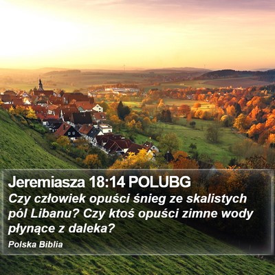Jeremiasza 18:14 POLUBG Bible Verse Image