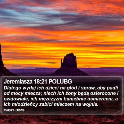 Jeremiasza 18:21 POLUBG Bible Verse Image
