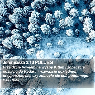 Jeremiasza 2:10 POLUBG Bible Verse Image