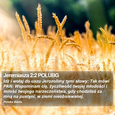 Jeremiasza 2:2 POLUBG Bible Verse Image