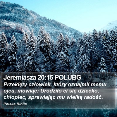 Jeremiasza 20:15 POLUBG Bible Verse Image