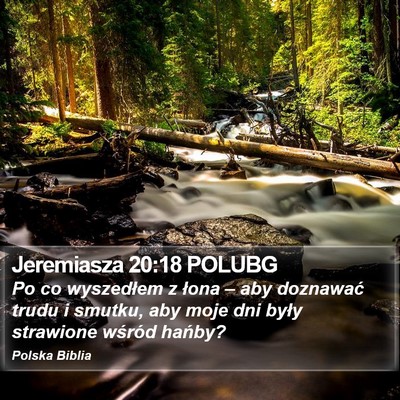 Jeremiasza 20:18 POLUBG Bible Verse Image