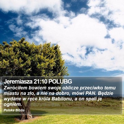 Jeremiasza 21:10 POLUBG Bible Verse Image