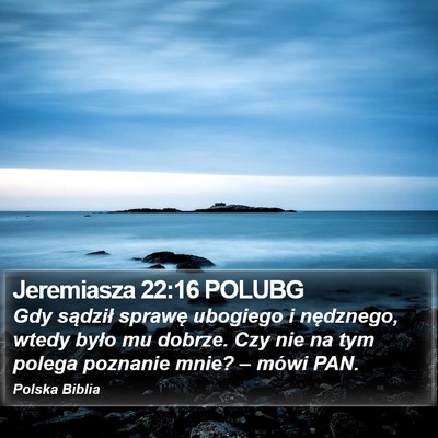 Jeremiasza 22:16 POLUBG Bible Verse Image