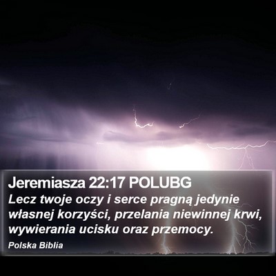 Jeremiasza 22:17 POLUBG Bible Verse Image