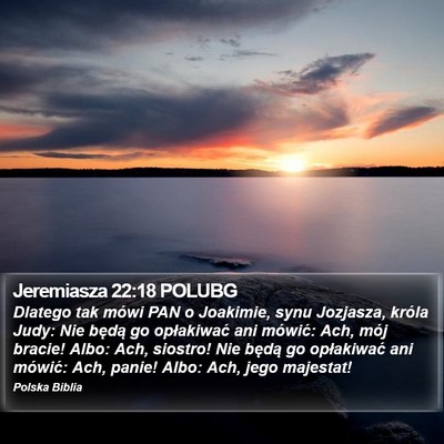 Jeremiasza 22:18 POLUBG Bible Verse Image