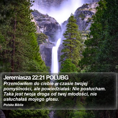 Jeremiasza 22:21 POLUBG Bible Verse Image