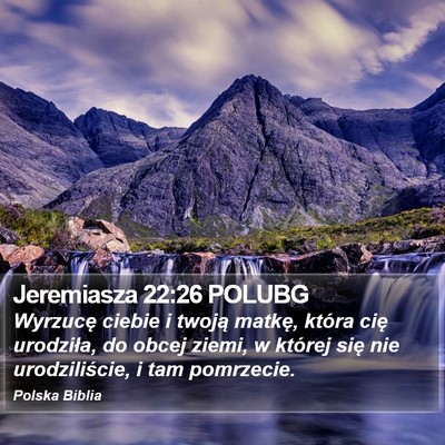 Jeremiasza 22:26 POLUBG Bible Verse Image