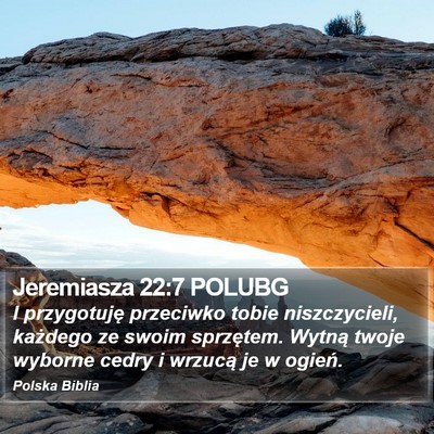 Jeremiasza 22:7 POLUBG Bible Verse Image