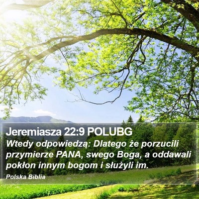 Jeremiasza 22:9 POLUBG Bible Verse Image