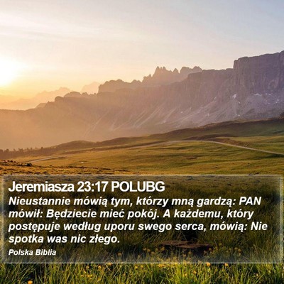 Jeremiasza 23:17 POLUBG Bible Verse Image