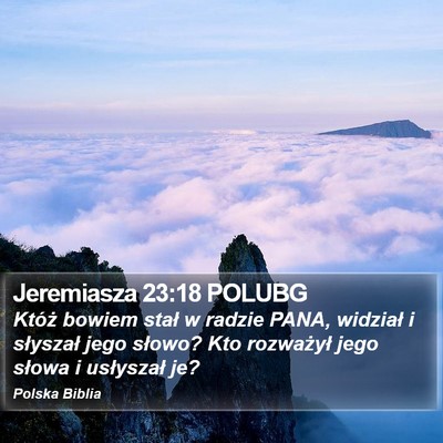 Jeremiasza 23:18 POLUBG Bible Verse Image