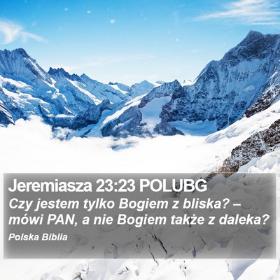 Jeremiasza 23:23 POLUBG Bible Verse Image