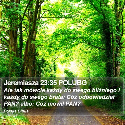 Jeremiasza 23:35 POLUBG Bible Verse Image