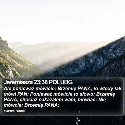 Jeremiasza 23:38 POLUBG Bible Verse Image