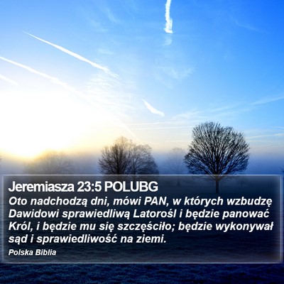 Jeremiasza 23:5 POLUBG Bible Verse Image