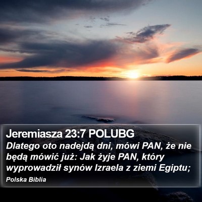 Jeremiasza 23:7 POLUBG Bible Verse Image
