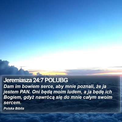 Jeremiasza 24:7 POLUBG Bible Verse Image