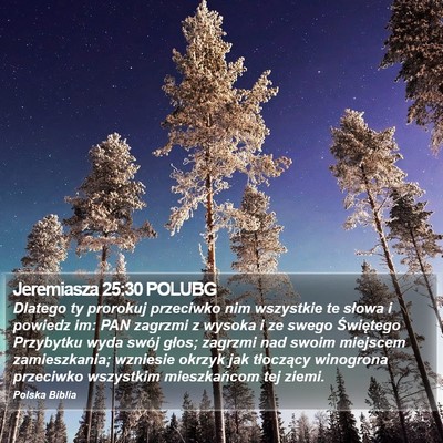 Jeremiasza 25:30 POLUBG Bible Verse Image