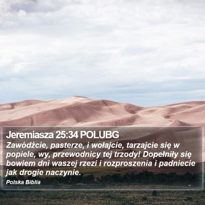 Jeremiasza 25:34 POLUBG Bible Verse Image