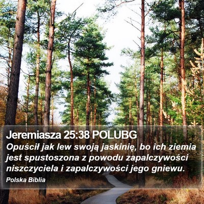 Jeremiasza 25:38 POLUBG Bible Verse Image