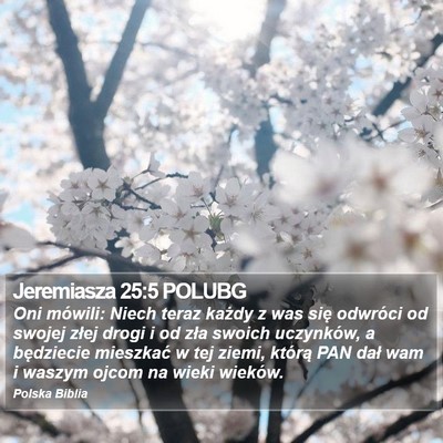 Jeremiasza 25:5 POLUBG Bible Verse Image