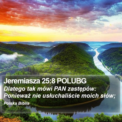 Jeremiasza 25:8 POLUBG Bible Verse Image