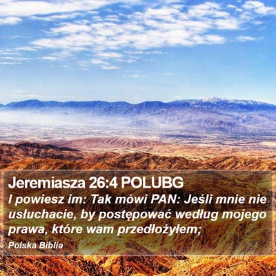 Jeremiasza 26:4 POLUBG Bible Verse Image