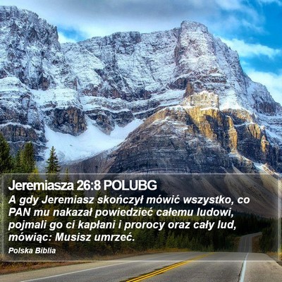 Jeremiasza 26:8 POLUBG Bible Verse Image