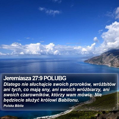 Jeremiasza 27:9 POLUBG Bible Verse Image