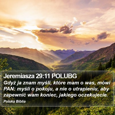 Jeremiasza 29:11 POLUBG Bible Verse Image