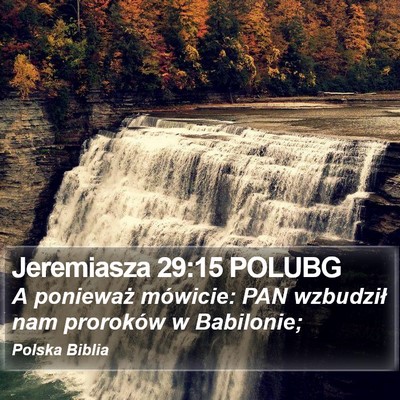 Jeremiasza 29:15 POLUBG Bible Verse Image