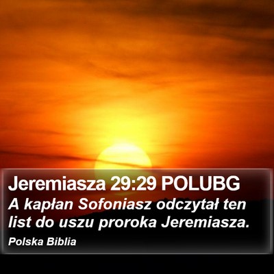 Jeremiasza 29:29 POLUBG Bible Verse Image