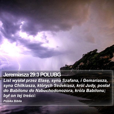 Jeremiasza 29:3 POLUBG Bible Verse Image