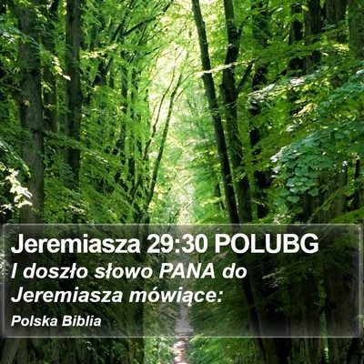 Jeremiasza 29:30 POLUBG Bible Verse Image