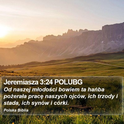 Jeremiasza 3:24 POLUBG Bible Verse Image