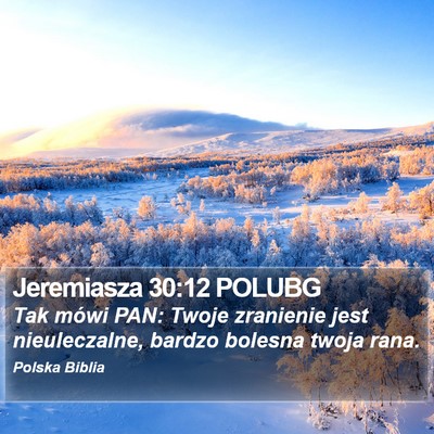 Jeremiasza 30:12 POLUBG Bible Verse Image
