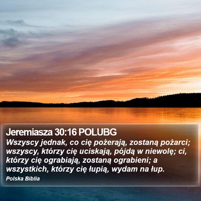 Jeremiasza 30:16 POLUBG Bible Verse Image