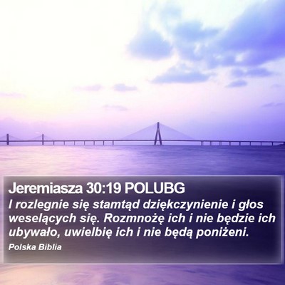 Jeremiasza 30:19 POLUBG Bible Verse Image