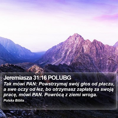 Jeremiasza 31:16 POLUBG Bible Verse Image