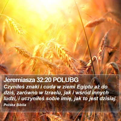 Jeremiasza 32:20 POLUBG Bible Verse Image