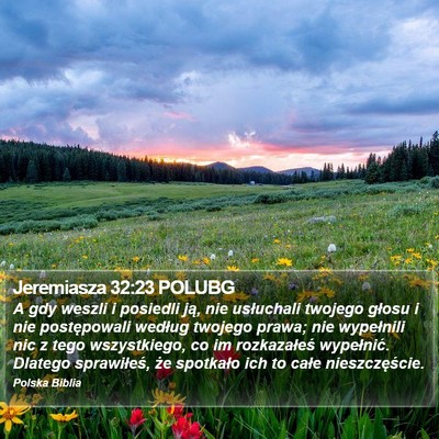 Jeremiasza 32:23 POLUBG Bible Verse Image