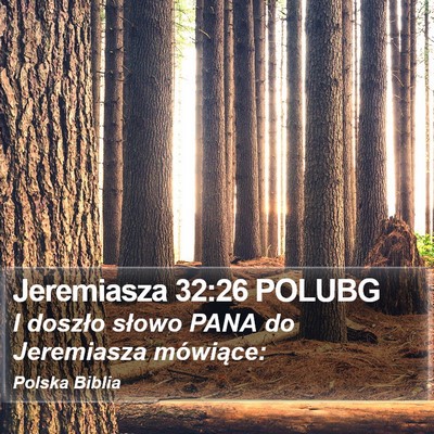 Jeremiasza 32:26 POLUBG Bible Verse Image