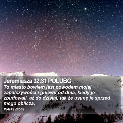 Jeremiasza 32:31 POLUBG Bible Verse Image